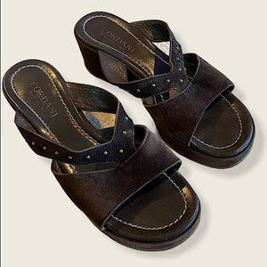 Cordani all leather soft suede sandals